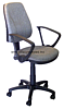 Silla secretarial amplia, reclinable y con coderas